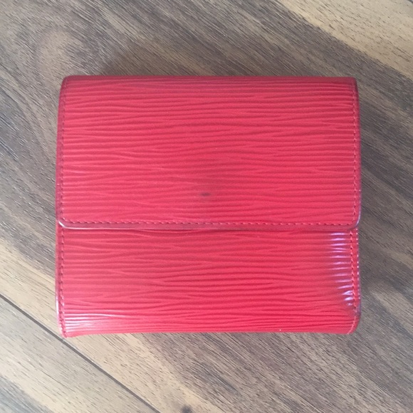 Authentic Louis Vuitton Red Epi Elise Wallet - Picture 3 of 8